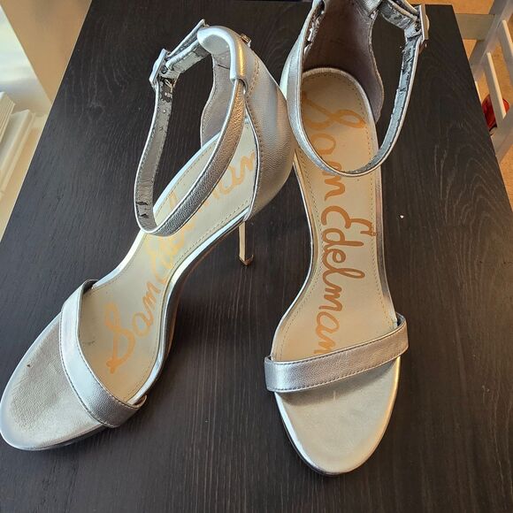 Sam Edelman Eleanor silver open toe sandal size 8 - Picture 1 of 12